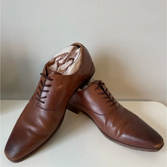 Aldo | Shoes | Cognac Mens Oxford Dress Shoes Size 9 | Poshmark display picture 1